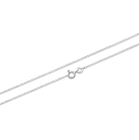 Silver Circle Plate "I Love You" Pendant Necklace Glint Silver Co