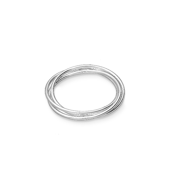 Silver Interlocking Band