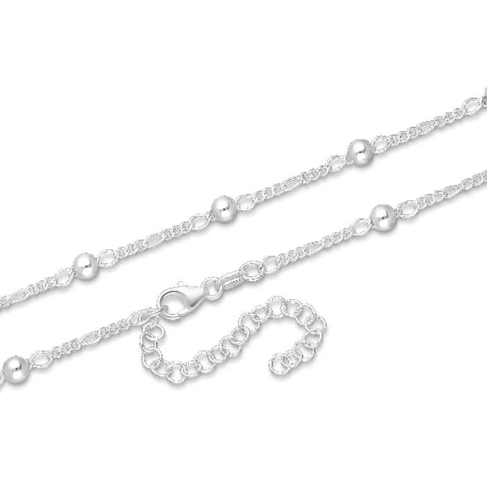 Silver Ball & Chain, 4 mm Wide