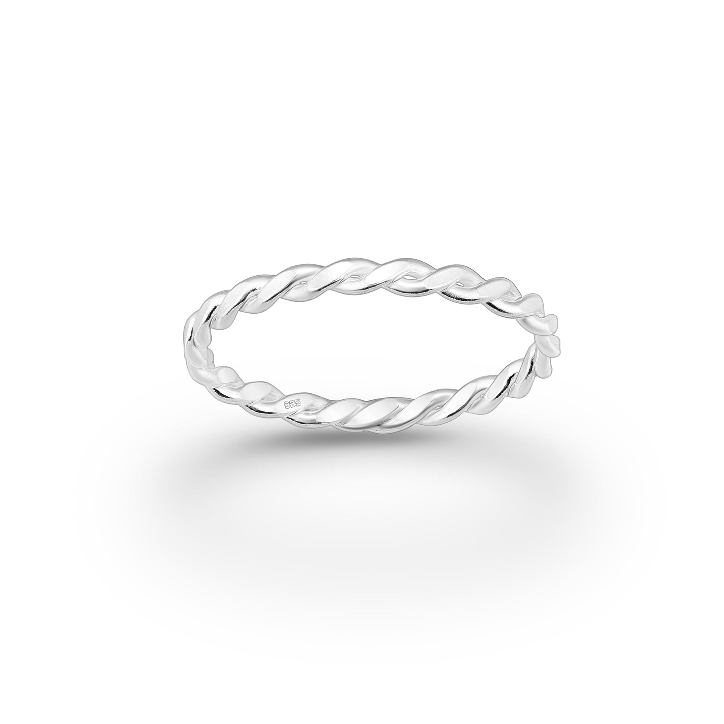 Silver Twisted Ring Rings Glint Silver Co