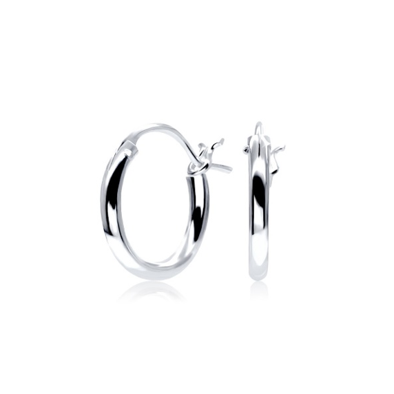 Silver Plain Hoop Earrings Earring Glint Silver Co