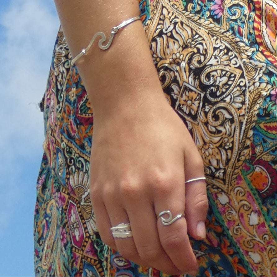 Silver Feather Wrap Ring