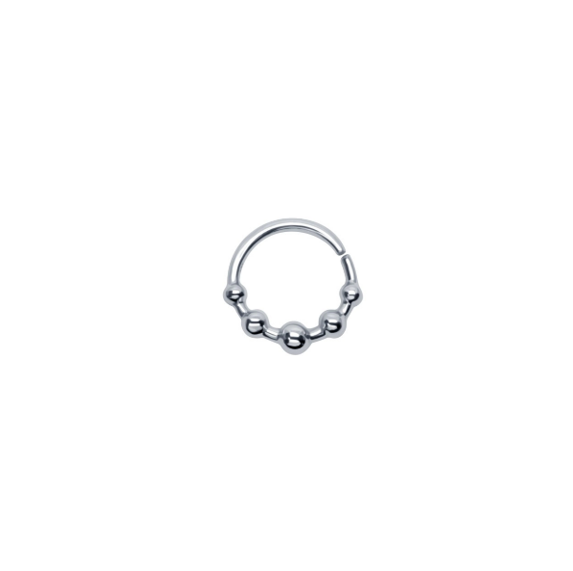 Silver Tragus Beaded Hoop