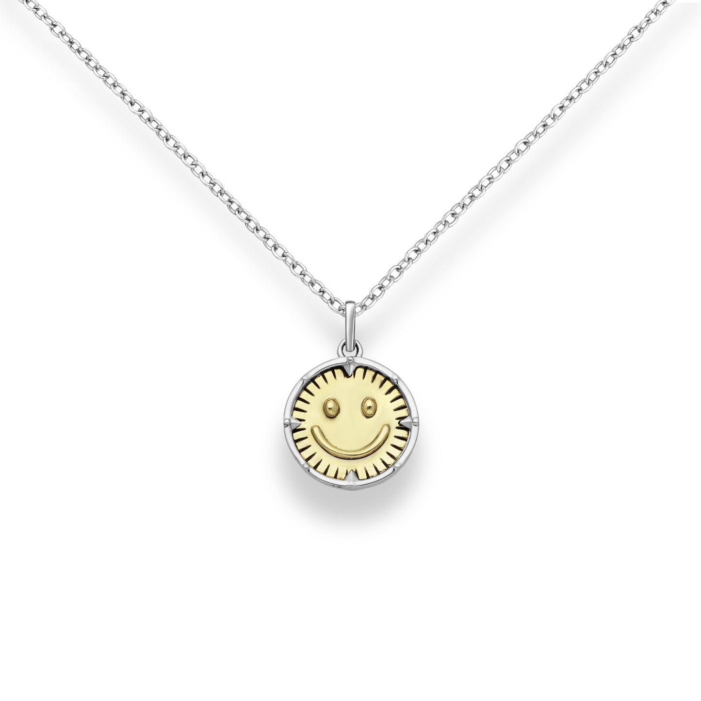 Silver & Brass Smiley Pendant