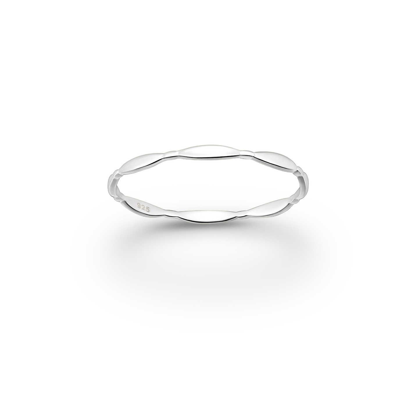 Silver Fine Contour Band Ring