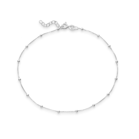 2 mm Ball Anklet - Made in Italy