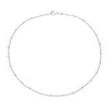Silver Bead Anklet Anklet Glint Silver Co