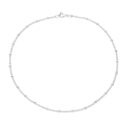 Silver Bead Anklet