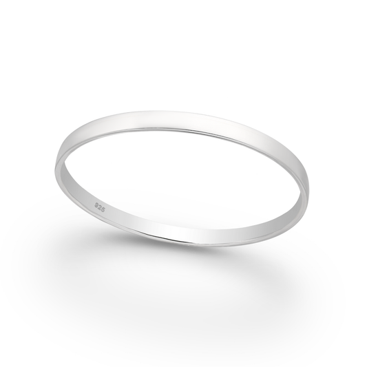Silver Engravable Bangle