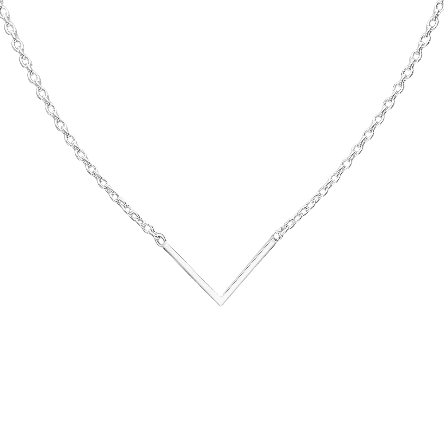 Silver Chevron Necklace Necklace Glint Silver Co