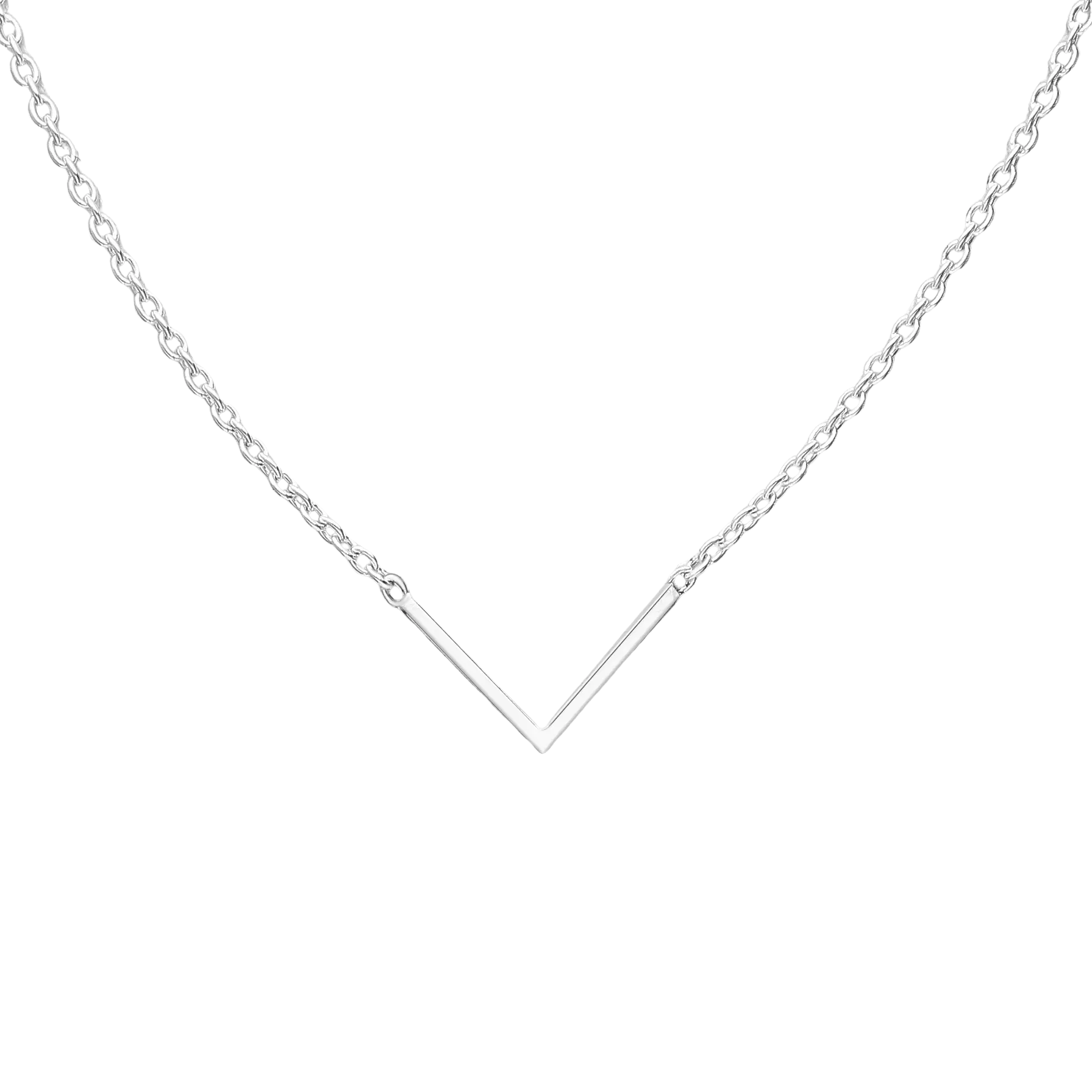 Silver Chevron Necklace Necklace Glint Silver Co