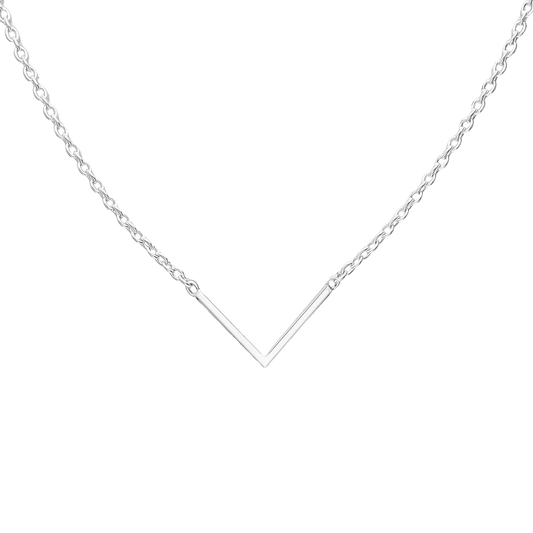 Silver Chevron Necklace Necklace Glint Silver Co