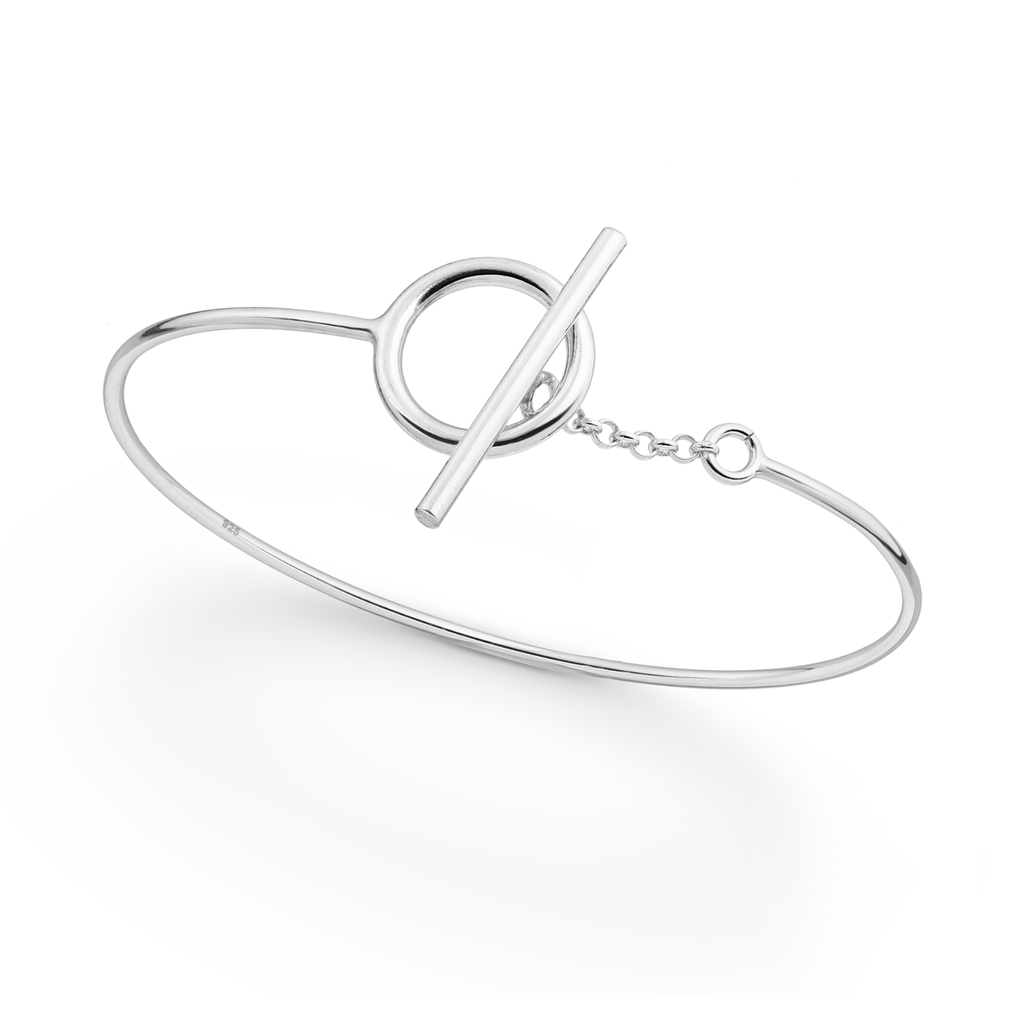 Silver Toggle Clasp Bangle