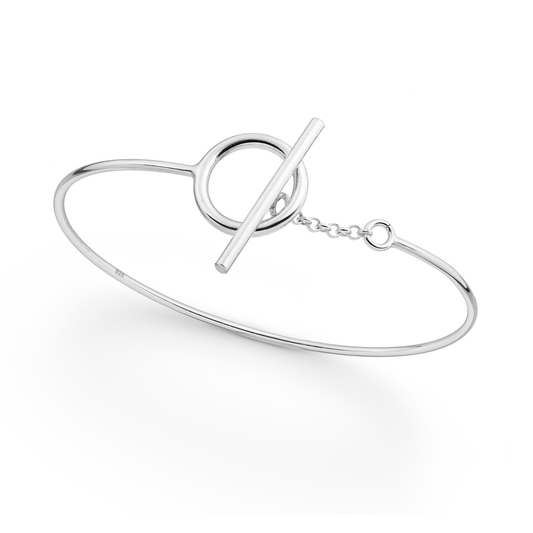 Silver Toggle Clasp Bangle