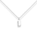 Silver "BELIEVE" Pendant Necklace Glint Silver Co