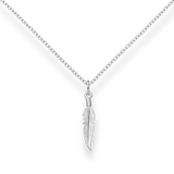 Silver Freedom Feather Pendant Necklace Glint Silver Co