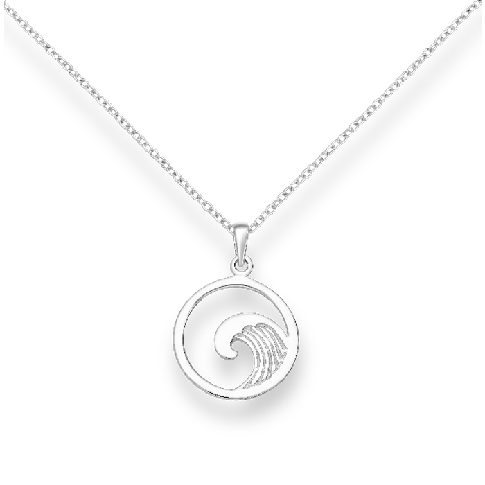 Silver Wave Pendant