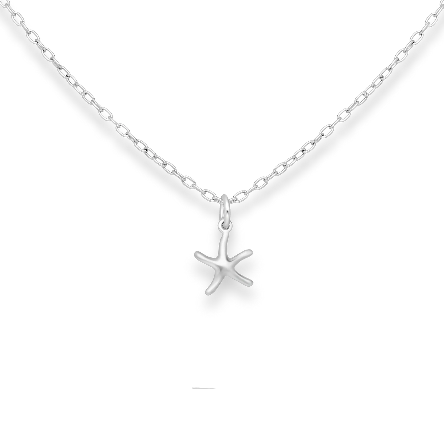 Silver Starfish Pendant Necklace Glint Silver Co