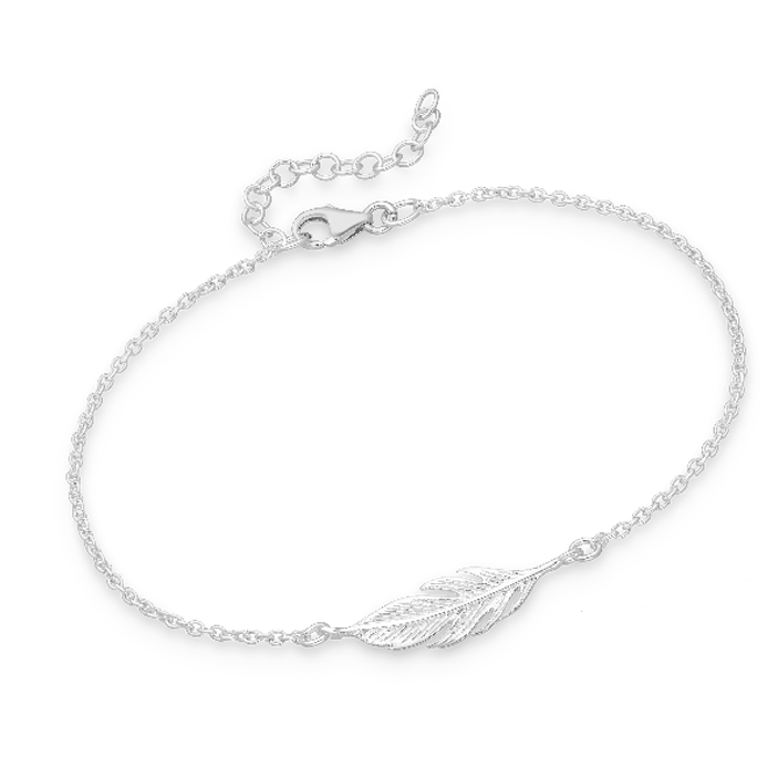 Silver Feather Bracelet