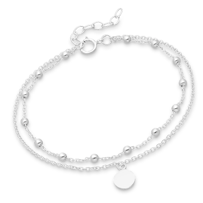 Silver Layered Ball & Chain Bracelet Bracelet Glint Silver Co