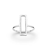 Silver Rectangle Ring Rings Glint Silver Co
