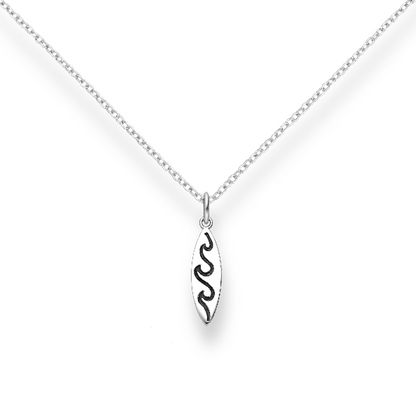 Silver Surfboard Pendant
