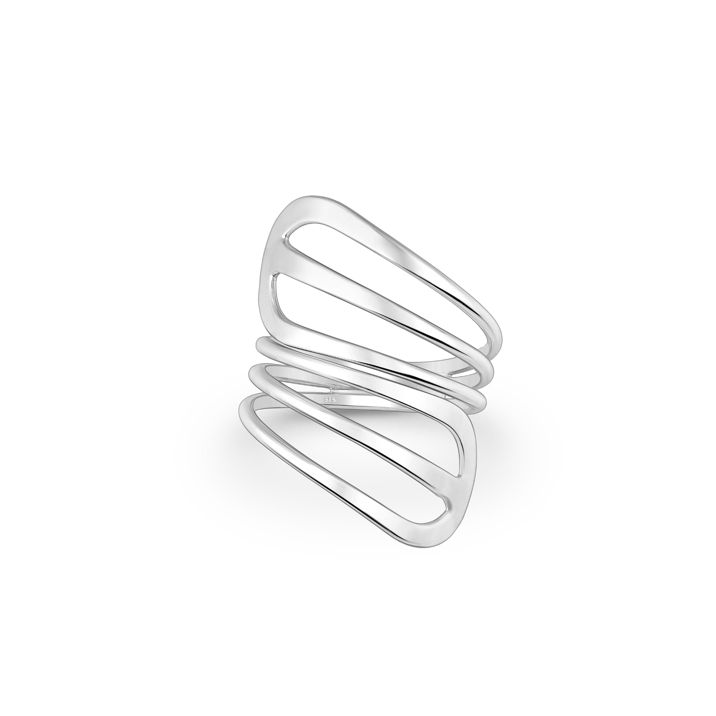 Silver Adjustable Statement Ring