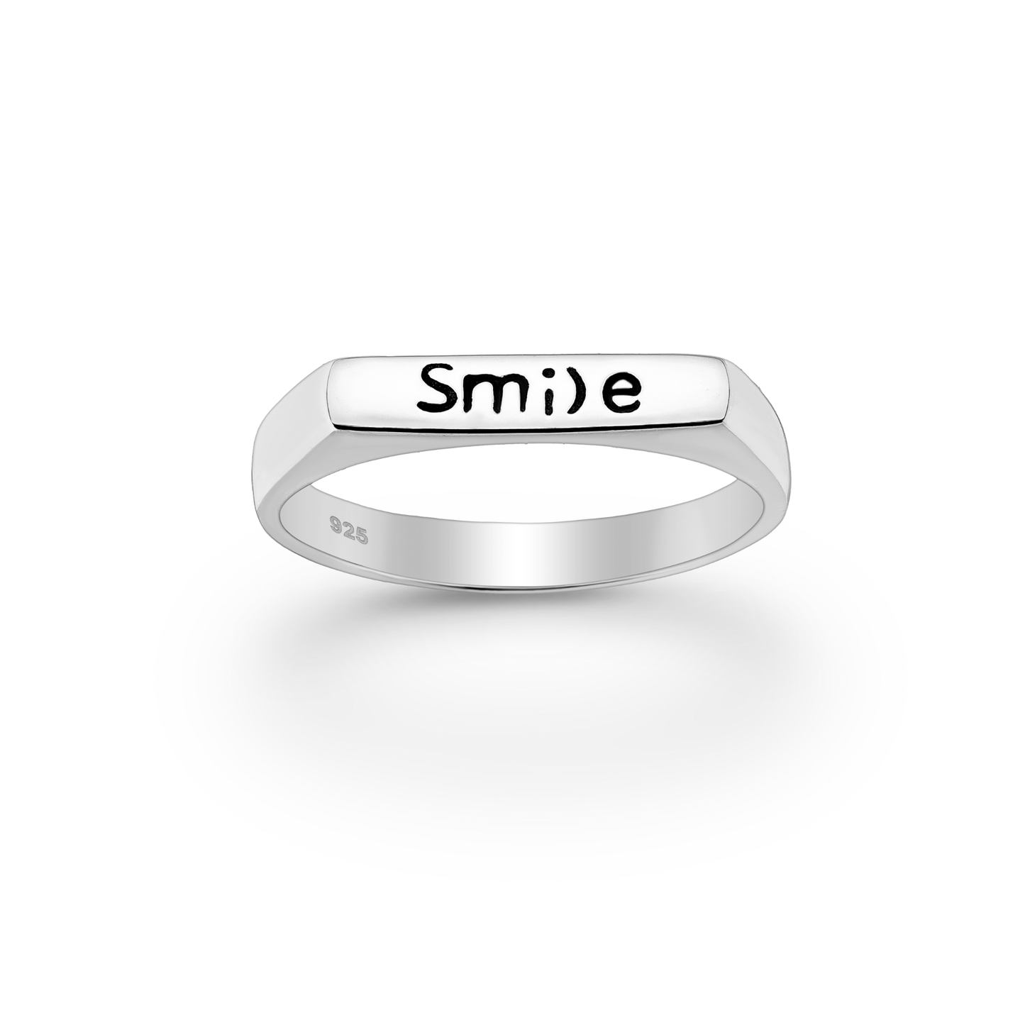 Silver Oxidized "Smile" Ring