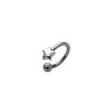 Silver Star & Ball Circular Barbell Body Piercings Glint Silver Co