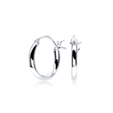 Silver Plain Hoop Earrings Earring Glint Silver Co