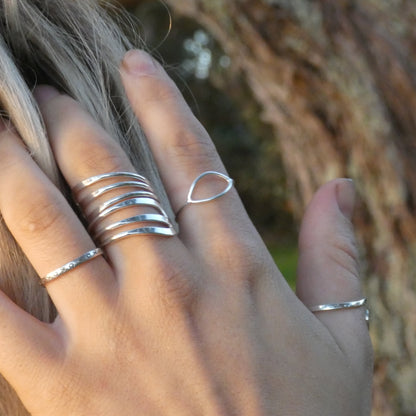 Silver Oval Ring