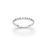 Silver "XOXO" Band Ring Rings Glint Silver Co