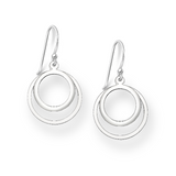 Silver Layered Circle Hook Earrings Earring Glint Silver Co