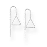 Silver Triangle Threader Earrings Earring Glint Silver Co